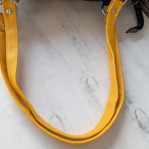 🌹Coach D 24541 Black and Orange Graphic Shoulder Bag - Picture 8 of 12